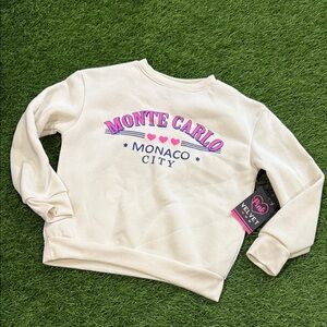 Pink Velvet Crewneck Sweatshirt - Monte Carlo